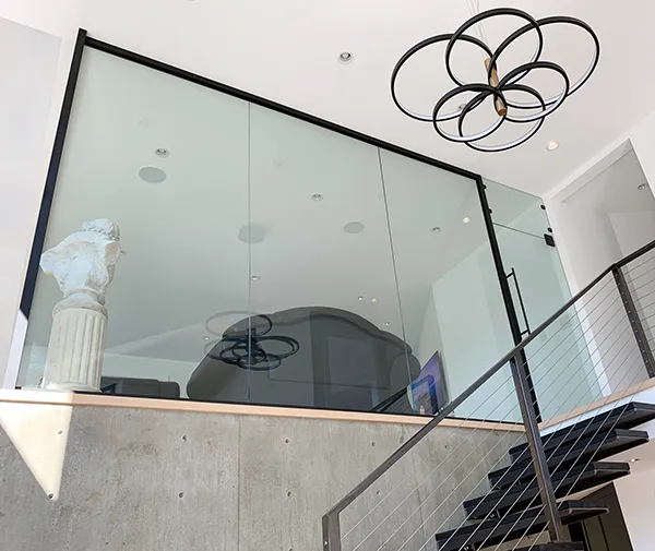 Home office glass wall